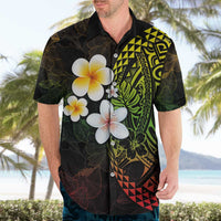 Hawaiian Hibiscus and Plumeria Polynesian Tribal Tattoo Hawaiian Shirt Reggae Color LT03 - Polynesian Pride