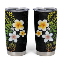 Hawaiian Hibiscus and Plumeria Polynesian Tribal Tattoo Tumbler Cup Reggae Color LT03 Reggae - Polynesian Pride