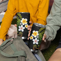 Hawaiian Hibiscus and Plumeria Polynesian Tribal Tattoo Tumbler Cup Reggae Color LT03 - Polynesian Pride