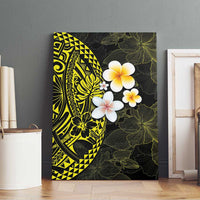 Hawaiian Hibiscus and Plumeria Polynesian Tribal Tattoo Canvas Wall Art Yellow Color LT03 - Polynesian Pride