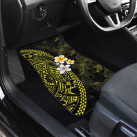 Hawaiian Hibiscus and Plumeria Polynesian Tribal Tattoo Car Mats Yellow Color LT03 - Polynesian Pride