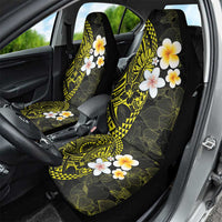Hawaiian Hibiscus and Plumeria Polynesian Tribal Tattoo Car Seat Cover Yellow Color LT03 - Polynesian Pride