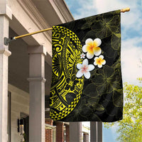 Hawaiian Hibiscus and Plumeria Polynesian Tribal Tattoo Garden Flag Yellow Color LT03 House Flag Yellow - Polynesian Pride
