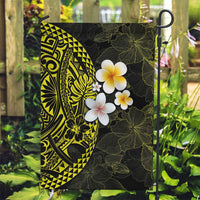Hawaiian Hibiscus and Plumeria Polynesian Tribal Tattoo Garden Flag Yellow Color LT03 Garden Flag Yellow - Polynesian Pride
