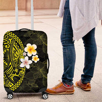 Hawaiian Hibiscus and Plumeria Polynesian Tribal Tattoo Luggage Cover Yellow Color LT03 Yellow - Polynesian Pride