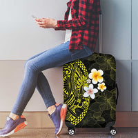 Hawaiian Hibiscus and Plumeria Polynesian Tribal Tattoo Luggage Cover Yellow Color LT03 - Polynesian Pride