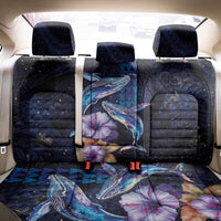 Hawaiian Whales Love Couple Back Car Seat Cover Hibiscus and Kakau Art Tattoo Night Sky Vibe LT03 - Polynesian Pride