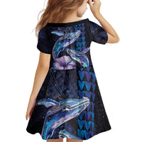 Hawaiian Whales Love Couple Family Matching Mermaid Dress and Hawaiian Shirt Hibiscus and Kakau Art Tattoo Night Sky Vibe LT03 - Polynesian Pride