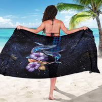 Hawaiian Whales Love Couple Sarong Hibiscus and Kakau Art Tattoo Night Sky Vibe LT03 - Polynesian Pride
