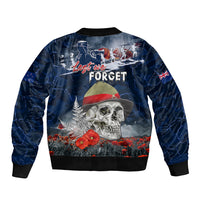 New Zealand ANZAC Day Sleeve Zip Bomber Jacket Freedom Ain't Free LT05 - Polynesian Pride