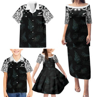 Custom New Zealand Fern Women Rugby Family Matching Puletasi and Hawaiian Shirt Maori Pattern LT05 - Polynesian Pride
