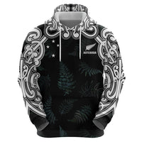 Custom New Zealand Fern Women Rugby Hoodie Maori Pattern