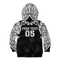 Custom New Zealand Fern Women Rugby Kid Hoodie Maori Pattern LT05 - Polynesian Pride