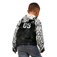 Custom New Zealand Fern Women Rugby Kid Hoodie Maori Pattern LT05 - Polynesian Pride