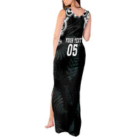 Custom New Zealand Fern Women Rugby Tank Maxi Dress Maori Pattern LT05 - Polynesian Pride