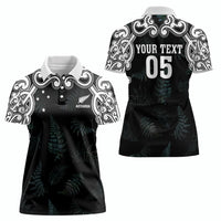 Custom New Zealand Fern Women Rugby Women Polo Shirt Maori Pattern LT05 - Polynesian Pride