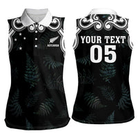 Custom New Zealand Fern Women Rugby Women Sleeveless Polo Shirt Maori Pattern LT05 - Polynesian Pride