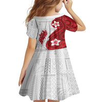 Samoa Teuila 2024 Family Matching Off Shoulder Maxi Dress and Hawaiian Shirt Samoan Siapo Pattern Red Version