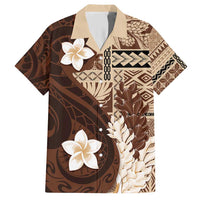 Samoa Teuila 2024 Family Matching Short Sleeve Bodycon Dress and Hawaiian Shirt Samoan Siapo Pattern Brown Version LT05 Dad's Shirt - Short Sleeve Brown - Polynesian Pride