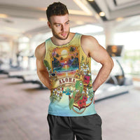 Aloha Hawaii Turtle Men Tank Top Retro Style - Polynesian Pride