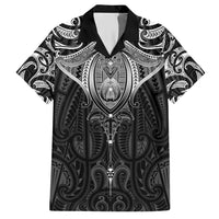 New Zealand Aotearoa Hawaiian Shirt Maori Manta Ray Moko Black LT05 Black - Polynesian Pride