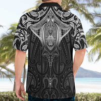 New Zealand Aotearoa Hawaiian Shirt Maori Manta Ray Moko Black LT05 - Polynesian Pride