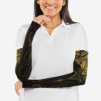 New Zealand Aotearoa Arm Sleeves Maori Manta Ray Moko Gold - Polynesian Pride