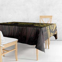 New Zealand Aotearoa Tablecloth Maori Manta Ray Moko Gold - Polynesian Pride