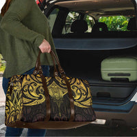 New Zealand Aotearoa Travel Bag Maori Manta Ray Moko Gold LT05 - Polynesian Pride