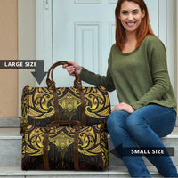 New Zealand Aotearoa Travel Bag Maori Manta Ray Moko Gold LT05 - Polynesian Pride
