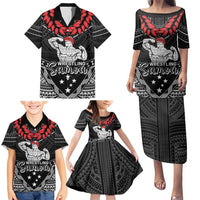 Custom Samoa Wrestling Family Matching Puletasi and Hawaiian Shirt Samoan Wrestler Ulafala Style LT05 - Polynesian Pride