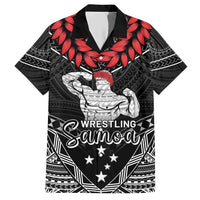 Custom Samoa Wrestling Family Matching Short Sleeve Bodycon Dress and Hawaiian Shirt Samoan Wrestler Ulafala Style LT05 Dad's Shirt - Short Sleeve Black - Polynesian Pride