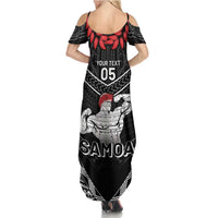 Custom Samoa Wrestling Family Matching Summer Maxi Dress and Hawaiian Shirt Samoan Wrestler Ulafala Style LT05 - Polynesian Pride