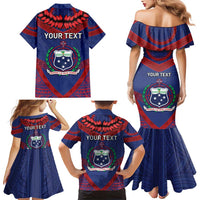 Personalised FAST Party Samoa Family Matching Mermaid Dress and Hawaiian Shirt Samoan Coat Of Arms Ulafala Style LT05 - Polynesian Pride