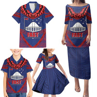 Personalised FAST Party Samoa Family Matching Puletasi and Hawaiian Shirt Samoan Coat Of Arms Ulafala Style LT05 - Polynesian Pride