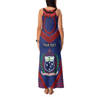 Personalised FAST Party Samoa Family Matching Tank Maxi Dress and Hawaiian Shirt Samoan Coat Of Arms Ulafala Style LT05 - Polynesian Pride