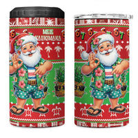 Mele Kalikimaka Hawaii Christmas 4 in 1 Can Cooler Tumbler Funny Santa 67 Gen Alpha Slang LT05 One Size: 16 oz Red - Polynesian Pride
