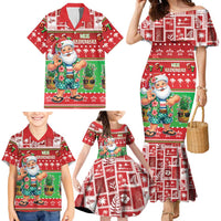 Mele Kalikimaka Hawaii Christmas Family Matching Mermaid Dress and Hawaiian Shirt Funny Santa 67 Gen Alpha Slang LT05 - Polynesian Pride