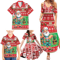 Mele Kalikimaka Hawaii Christmas Family Matching Summer Maxi Dress and Hawaiian Shirt Funny Santa 67 Gen Alpha Slang LT05 - Polynesian Pride