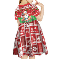 Mele Kalikimaka Hawaii Christmas Kid Short Sleeve Dress Funny Santa 67 Gen Alpha Slang LT05 - Polynesian Pride