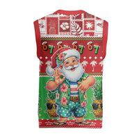 Mele Kalikimaka Hawaii Christmas Knitted V-Neck Vest Funny Santa 67 Gen Alpha Slang LT05 - Polynesian Pride