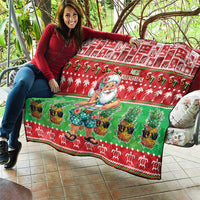 Mele Kalikimaka Hawaii Christmas Quilt Funny Santa 67 Gen Alpha Slang - Polynesian Pride