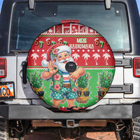 Mele Kalikimaka Hawaii Christmas Spare Tire Cover Funny Santa 67 Gen Alpha Slang LT05 Red - Polynesian Pride