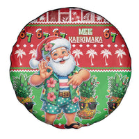 Mele Kalikimaka Hawaii Christmas Spare Tire Cover Funny Santa 67 Gen Alpha Slang LT05 - Polynesian Pride