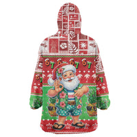 Mele Kalikimaka Hawaii Christmas Wearable Blanket Hoodie Funny Santa 67 Gen Alpha Slang LT05 - Polynesian Pride