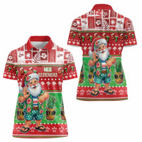 Mele Kalikimaka Hawaii Christmas Women Polo Shirt Funny Santa 67 Gen Alpha Slang LT05 - Polynesian Pride