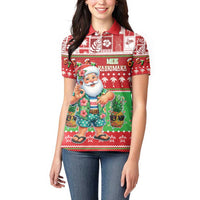 Mele Kalikimaka Hawaii Christmas Women Polo Shirt Funny Santa 67 Gen Alpha Slang LT05 - Polynesian Pride