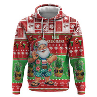 Mele Kalikimaka Hawaii Christmas Zip Hoodie Funny Santa 67 Gen Alpha Slang LT05 Pullover Hoodie Red - Polynesian Pride