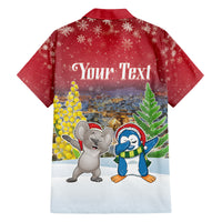 Personalised Christmas In July Family Matching Tank Maxi Dress and Hawaiian Shirt Funny Dabbing Dance Koala And Blue Penguins LT05 - Polynesian Pride