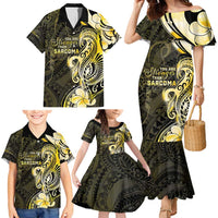 Sarcoma Awareness Family Matching Mermaid Dress and Hawaiian Shirt You Are Stronger Than Sarcoma LT05 - Polynesian Pride
